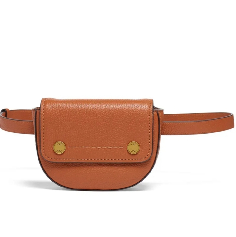 NWT Bristol Convertible Fanny Pack Belt Bag In Pebbled Leather